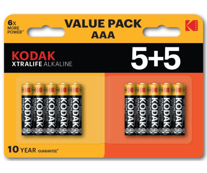 Bateria lub akumulatorek Kodak Bateria Alkaliczna Xtralife LR06x5+5 AAA